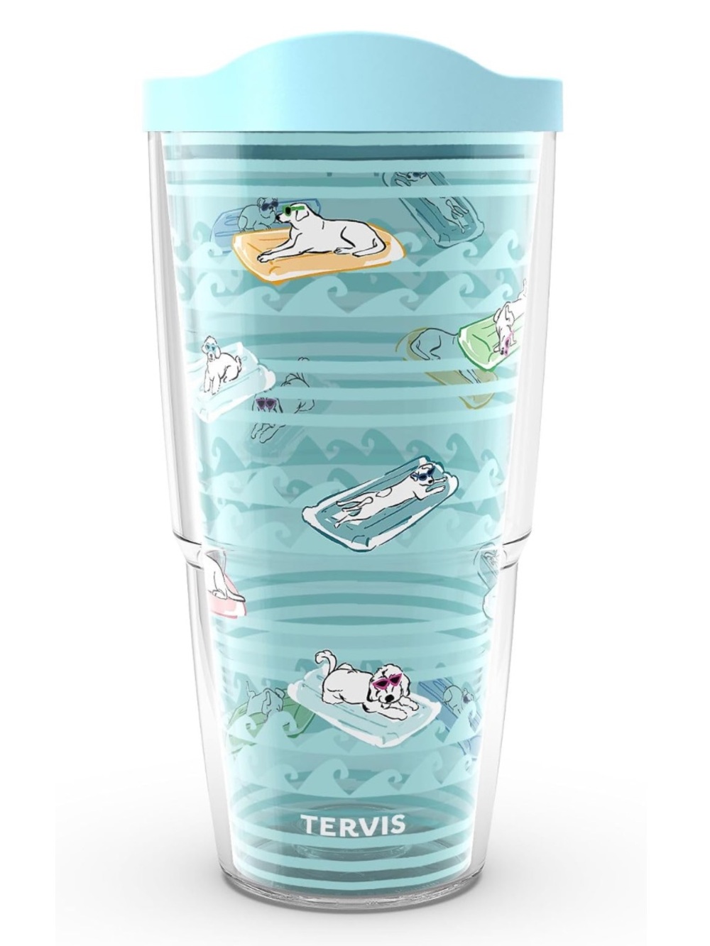 Tervis 24 oz Tritan tumbler pool day doggos NWT